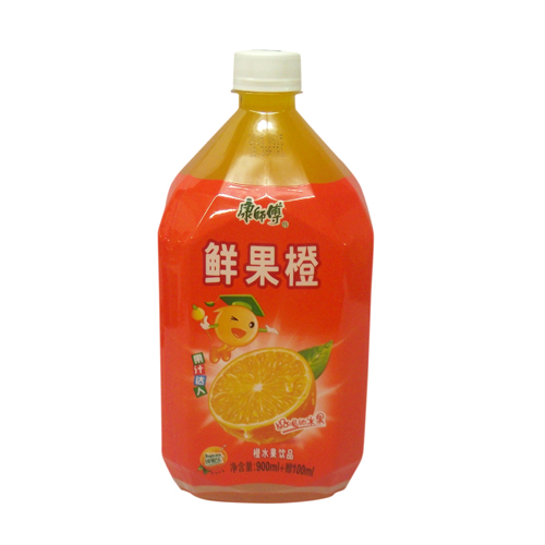 康师傅鲜橙汁900ml 100ml  ￥ 3.90 元/瓶